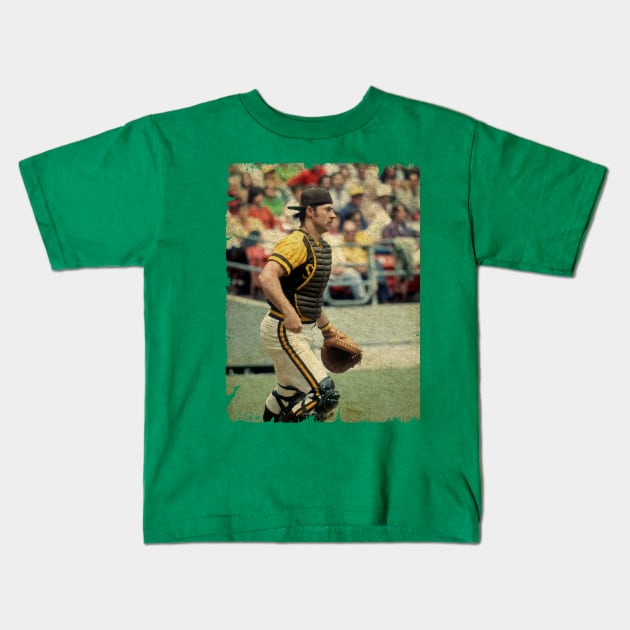 Gene Tenace - Left Oakland Athletics, Signed With San Diego Padres Kids T-Shirt by SOEKAMPTI